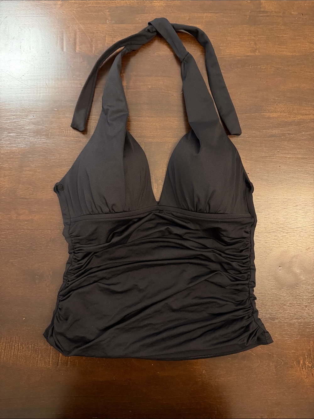 Woman’s Black Halter Tankini Top